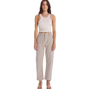 Mother The Ditcher Crop Pant in Chalk Tan Size 27